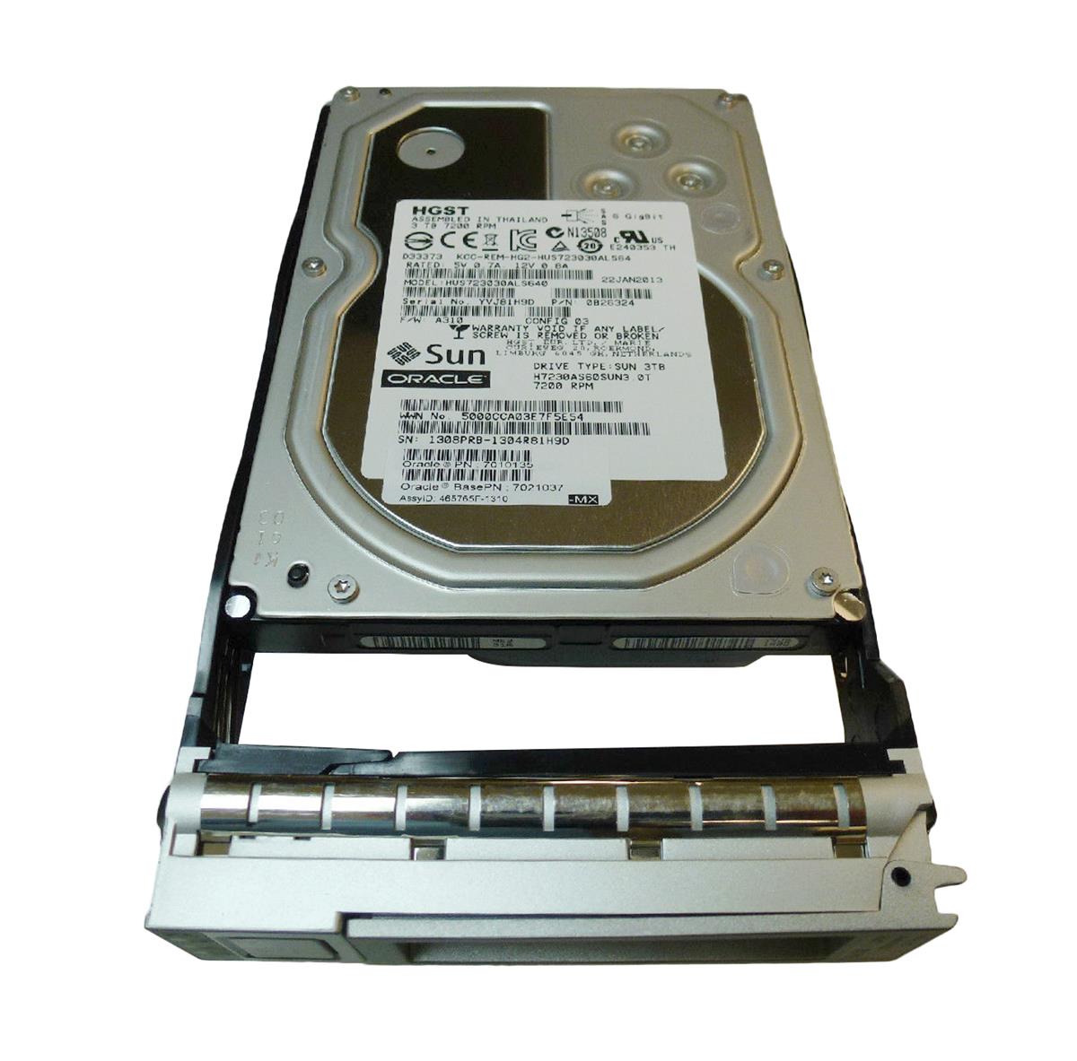 H7230AS60SUN3.0T Sun 3TB 7200RPM SAS 6Gbps 64MB Cache 3.5-inch Internal Hard Drive