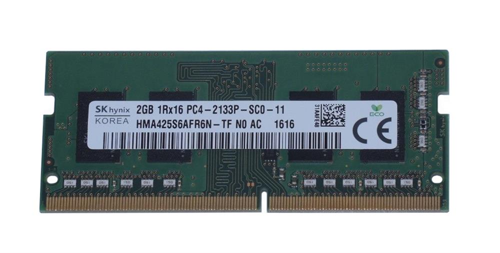 HMA425S6AFR6N-TF Hynix 2GB PC4-17000 DDR4-2133MHz non-ECC Unbuffered CL15 260-Pin SoDimm 1.2V Single Rank Memory Module