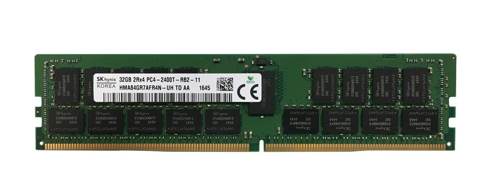 HMA84GR7AFR4N-UH Hynix 32GB PC4-19200 DDR4-2400MHz Registered ECC CL17 288-Pin DIMM 1.2V Dual Rank Memory Module
