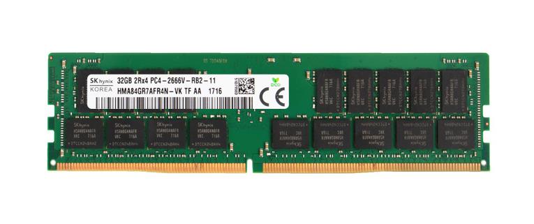 HMA84GR7AFR4N-VK Hynix 32GB PC4-21300 DDR4-2666MHz Registered ECC CL19 288-Pin DIMM 1.2V Dual Rank Memory Module