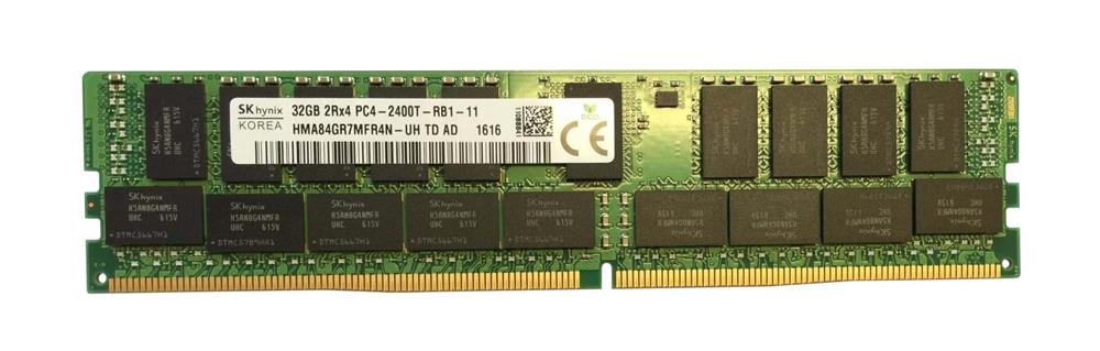 HMA84GR7MFR4N-UH Hynix 32GB PC4-19200 DDR4-2400MHz Registered ECC CL17 288-Pin DIMM 1.2V Dual Rank Memory Module