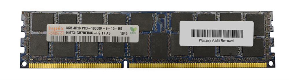 HMT31GR7BFR8C-H9 Hynix 8GB PC3-10600 DDR3-1333MHz ECC Registered CL9 240-Pin DIMM Quad Rank Memory Module
