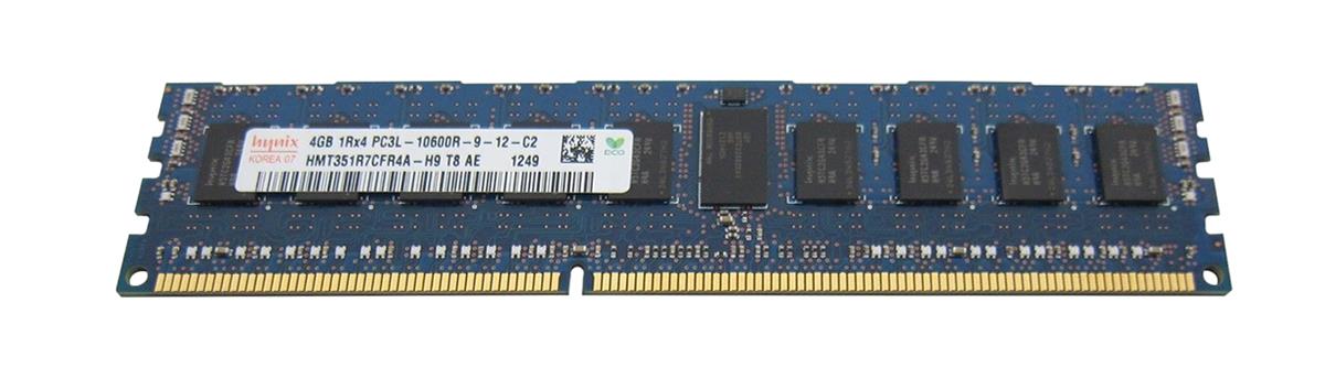 HMT351R7CFR4A-H9T8-AE Hynix 4GB PC3-10600 DDR3-1333MHz ECC Registered CL9 240-Pin DIMM 1.35V Low Voltage Single Rank Memory Module