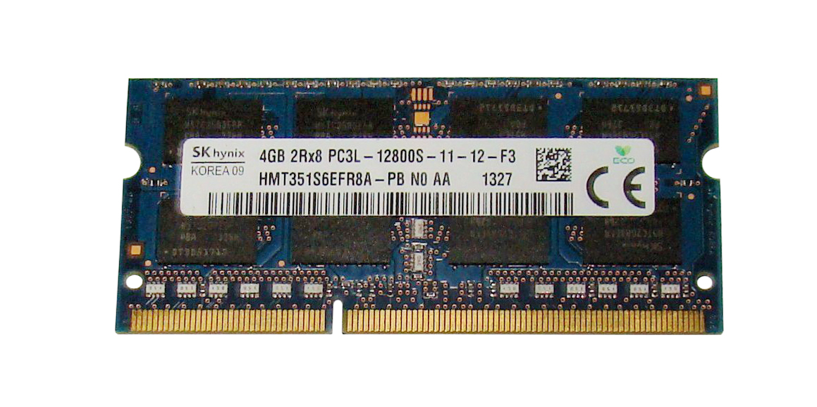 HMT351S6CFR8A-PB Hynix 4GB PC3-12800 DDR3-1600MHz non-ECC Unbuffered CL11 204-Pin SoDimm 1.35V Low Voltage Dual Rank Memory Module