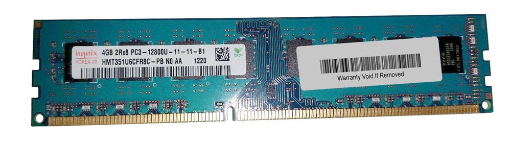 HMT351U6CFR8C-PBN0 Hynix 4GB PC3-12800 DDR3-1600MHz non-ECC Unbuffered CL11 240-Pin DIMM Dual Rank Memory Module
