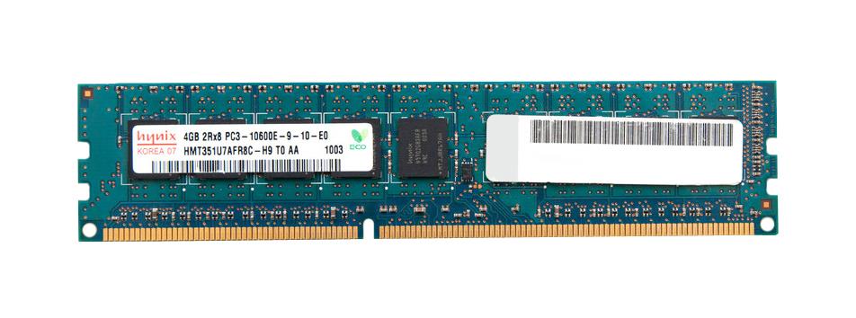 HMT351U7AFR8C-H9T0-AA Hynix 4GB PC3-10600 DDR3-1333MHz ECC Unbuffered CL9 240-Pin DIMM Dual Rank Memory Module