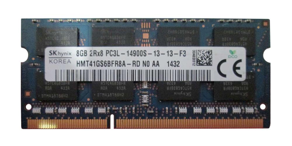 HMT41GS6BFR8A-RD Hynix 8GB PC3-14900 DDR3-1866MHz non-ECC Unbuffered CL13 204-Pin SoDimm 1.35V Low Voltage Dual Rank Memory Module