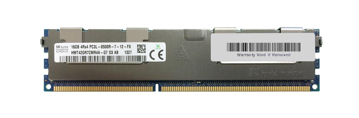 HMT42GR7CMR4A-G7D3 Hynix 16GB PC3-8500 DDR3-1066MHz ECC Registered CL7 240-Pin DIMM 1.35V Low Voltage Quad Rank Memory Module