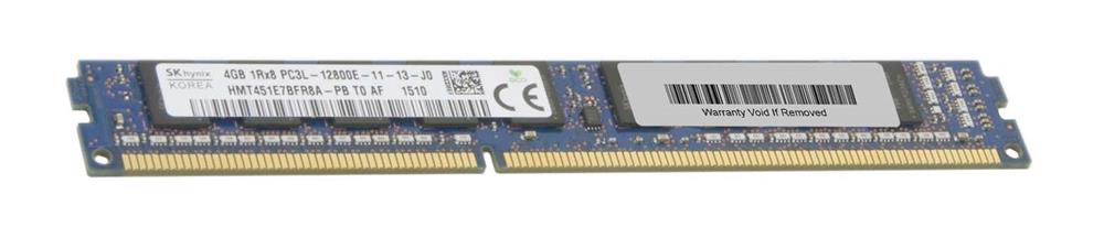 HMT451E7BFR8A-PBT0 Hynix 4GB PC3-12800 DDR3-1600MHz ECC Unbuffered CL11 240-Pin DIMM 1.35V Low Voltage Very Low Profile (VLP) Single Rank Memory Module