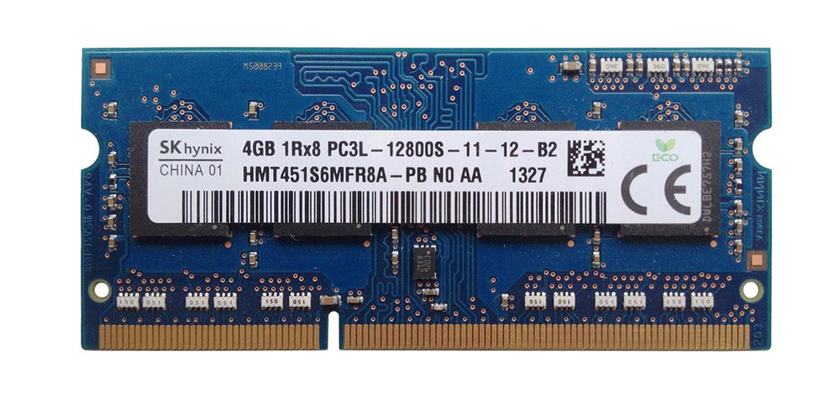 HMT451S6MFR8A-PB Hynix 4GB PC3-12800 DDR3-1600MHz non-ECC Unbuffered CL11 204-Pin SoDimm 1.35V Low Voltage Single Rank Memory Module