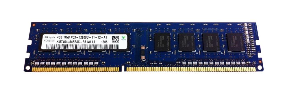 HMT451U6AFR8C-PBN0 Hynix 4GB PC3-12800 DDR3-1600MHz non-ECC Unbuffered CL11 240-Pin DIMM Single Rank Memory Module