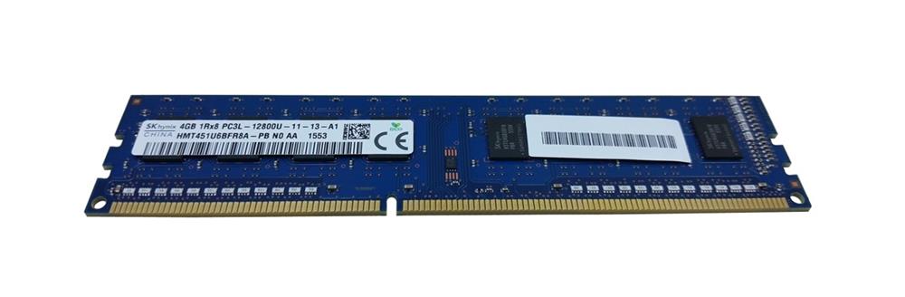 HMT451U6BFR8A-PBN0 Hynix 4GB PC3-12800 DDR3-1600MHz non-ECC Unbuffered CL11 240-Pin DIMM 1.35V Low Voltage Single Rank Memory Module
