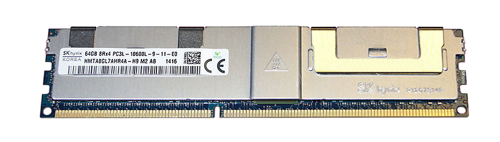 HMTA8GL7AHR4A-H9M2 Hynix 64GB PC3-10600 DDR3-1333MHz ECC Registered CL9 240-Pin Load Reduced DIMM 1.35V Low Voltage Octal Rank Memory Module
