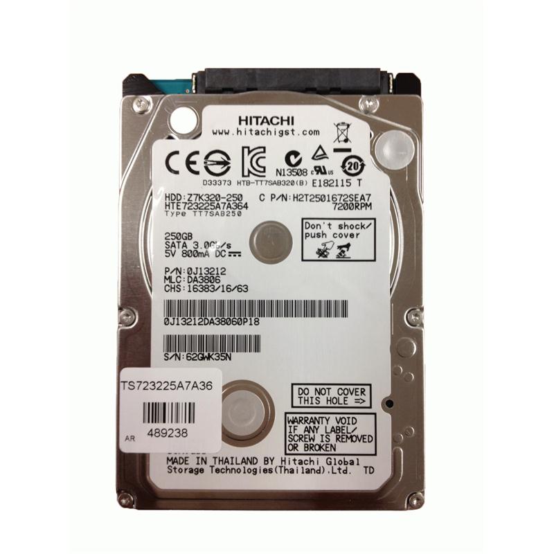 HTE723225A7A364 HGST Hitachi Travelstar Z7K320 250GB 7200RPM SATA 3Gbps 16MB Cache 2.5-inch Internal Hard Drive