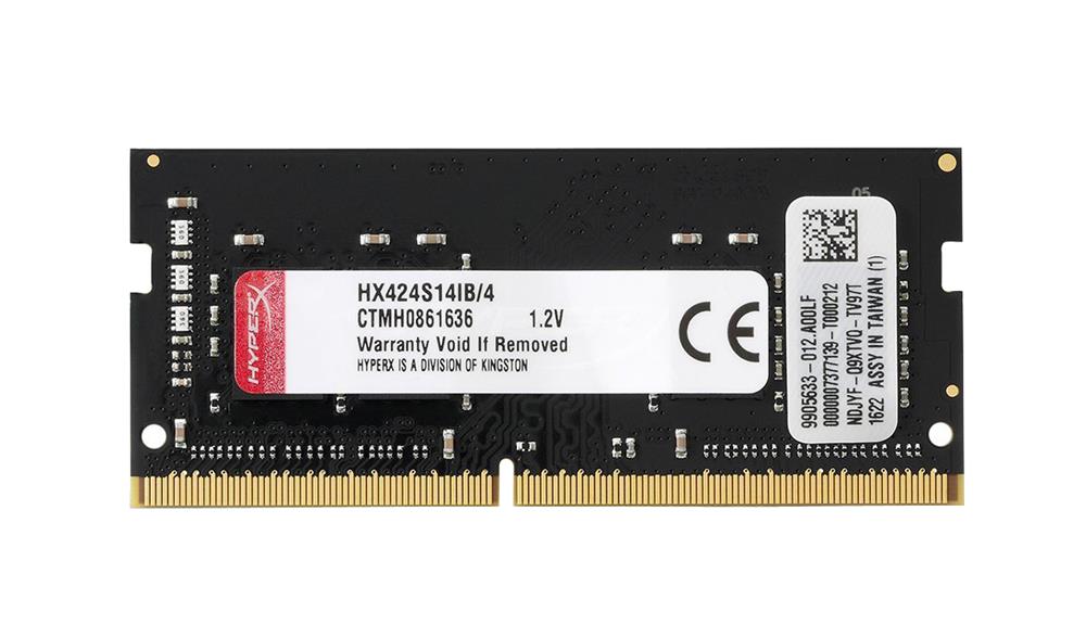 HX424S14IB/4 Kingston HyperX Impact 4GB PC4-19200 DDR4-2400MHz non-ECC Unbuffered CL14 (14-14-14) 260-Pin SoDimm 1.2V Memory Module
