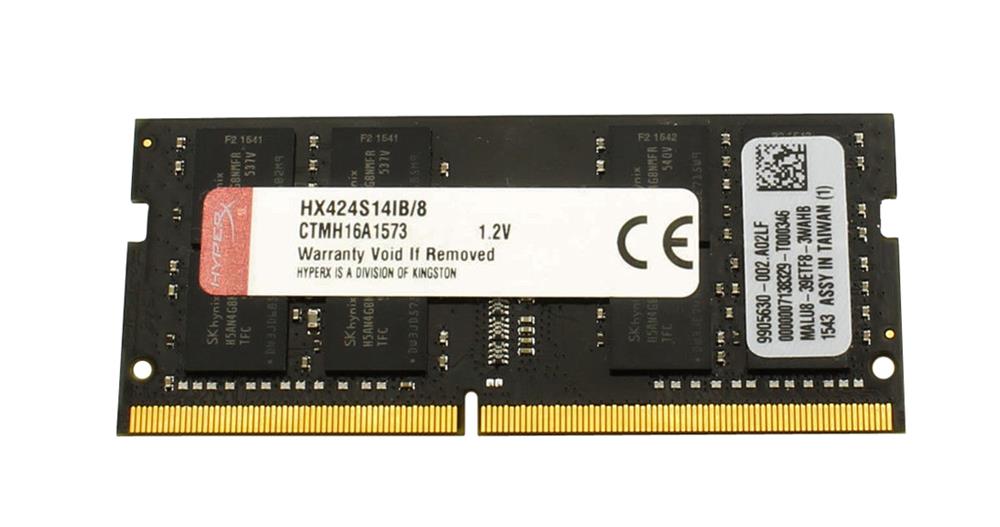 HX424S14IB/8 Kingston HyperX Impact 8GB PC4-19200 DDR4-2400MHz non-ECC Unbuffered CL14 (14-14-14) 260-Pin SoDimm 1.2V Memory Module