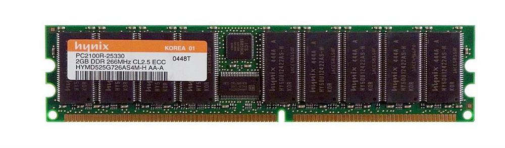HYMD525G726AS4M-H Hynix 2GB PC2100 DDR-266MHz Registered ECC CL2.5 184-Pin DIMM 2.5V Memory Module