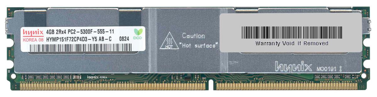 HYMP151F72CP4D3-Y5-AB-C Hynix 4GB PC2-5300 DDR2-667MHz ECC Fully Buffered CL5 240-Pin DIMM Dual Rank Memory Module