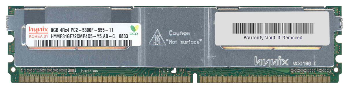 HYMP31GF72CMP4D5-Y5 Hynix 8GB PC2-5300 DDR2-667MHz ECC Fully Buffered CL5 240-Pin DIMM Quad Rank Memory Module