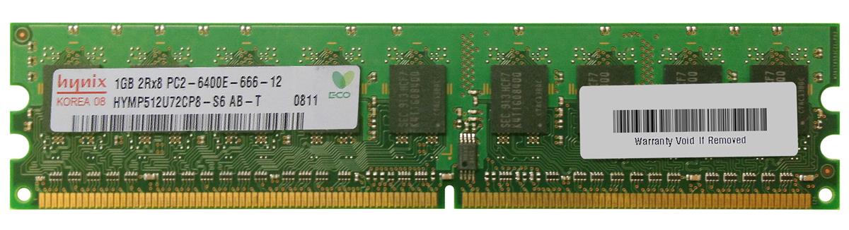 HYMP512U72CP8-S6 AB-T Hynix 1GB PC2-6400 DDR2-800MHz ECC Unbuffered CL6 240-Pin DIMM Dual Rank Memory Module