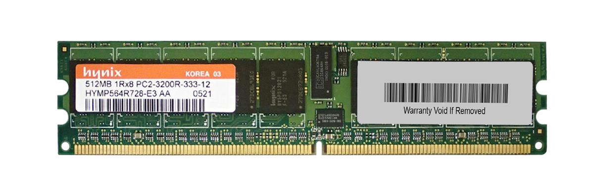 HYMP564R728-E3 Hynix 512MB PC2-3200 DDR2-400MHz ECC Registered CL3 240-Pin DIMM Single Rank Memory Module
