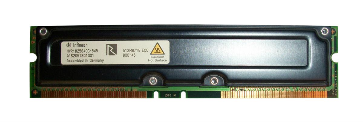 HYR1825640G-845 Infineon 512MB PC800 800MHz 45ns ECC 184-Pin RDRAM RIMM Memory Module