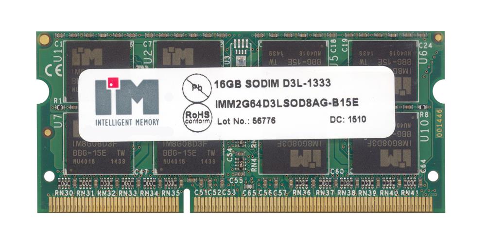 15Chloe3ページ IMM2G64D3LSOD8AG-B15E Intelligent Memory 16GB SoDimm PC10600