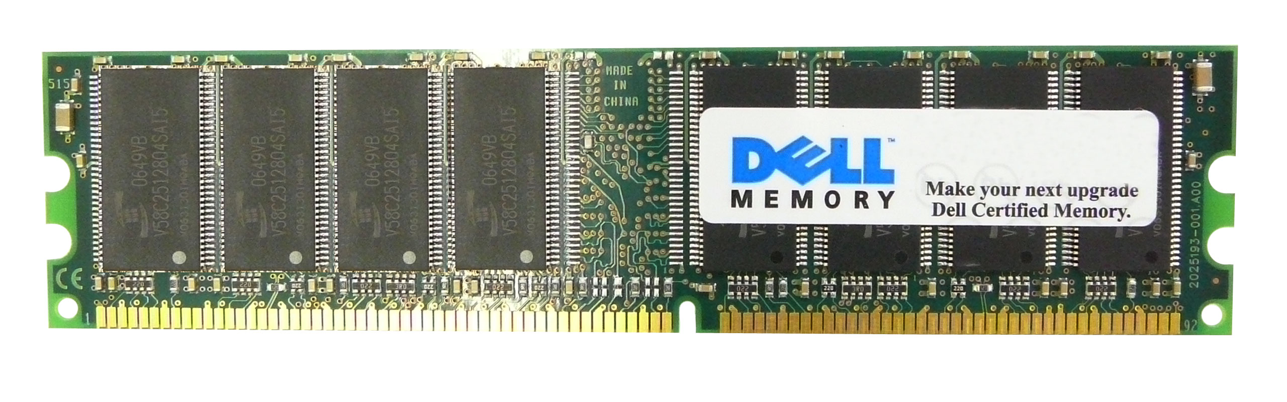 J0204 Dell 1GB PC2700 DDR-333MHz non-ECC CL2.5 184-Pin DIMM Memory Module