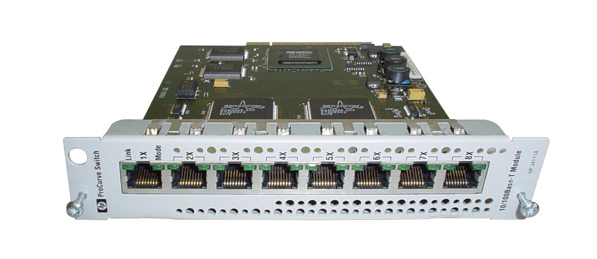 J4111AR HP ProCurve 8-Ports RJ-45 10/100Base-T Fast Ethernet Switch Expansion Module (Refurbished)