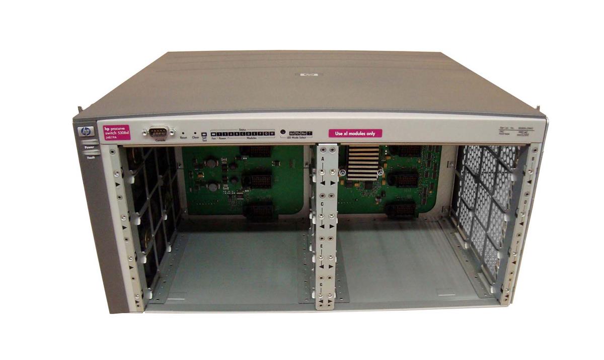 J4819A#ABA HP ProCurve Switch 5308xl 8-Slot Layer-4 Managed Chassis Modular Switch Single AC Power Supply (Refurbished)