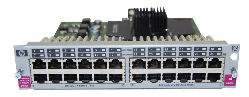 J4820B HP ProCurve Switch XL 24-Ports 10/100Base-TX Fast Ethernet Expansion Module RJ-45 Conncetors (Refurbished)