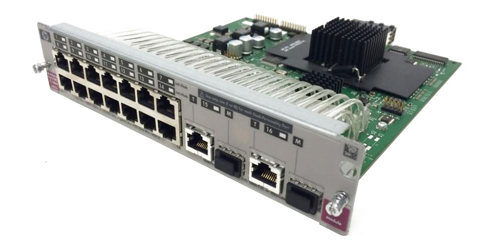 J4907A-DDO HP ProCurve 16-Ports 10/100/1000Base-T RJ-45 Auto-sensing Ethernet Switch Expansion Module with 2x SFP Ports