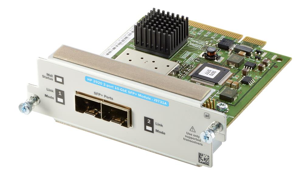 J9731A-A1 HPE Dual-Ports 10Gbps Gigabit Ethernet T1/E1 SFP+ Module for 2920 Switch