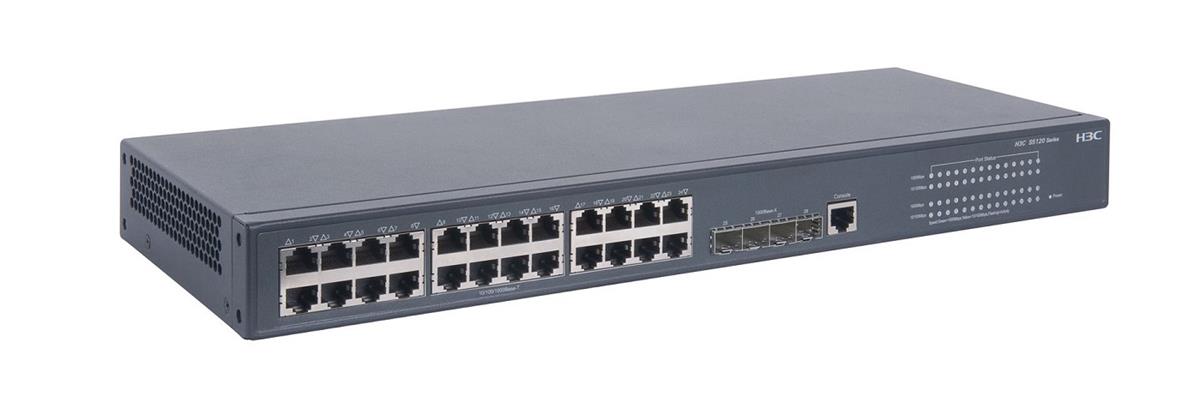 A5120-24G HP 24-Ports RJ-45 10/100/1000Base-T Gigabit Ethernet Rack-mountable Managed Stackable Switch wiith 4x SFP Ports (Refurbished)