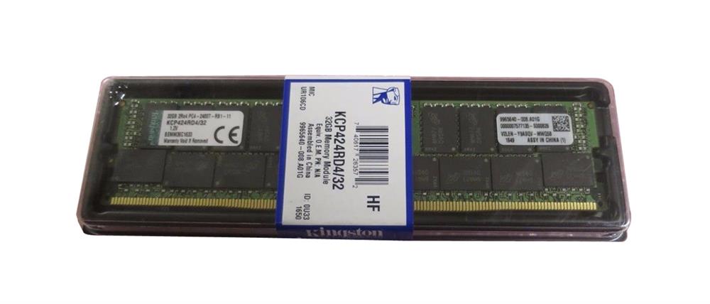 KCP424RD4/32 Kingston 32GB PC4-19200 DDR4-2400MHz Registered ECC CL17 288-Pin DIMM 1.2V Dual Rank Memory Module