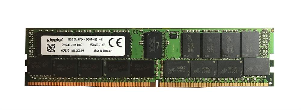 KCPC7G-MIAS170323 Kingston 32GB PC4-19200 DDR4-2400MHz Registered ECC CL17 288-Pin DIMM 1.2V Dual Rank Memory Module