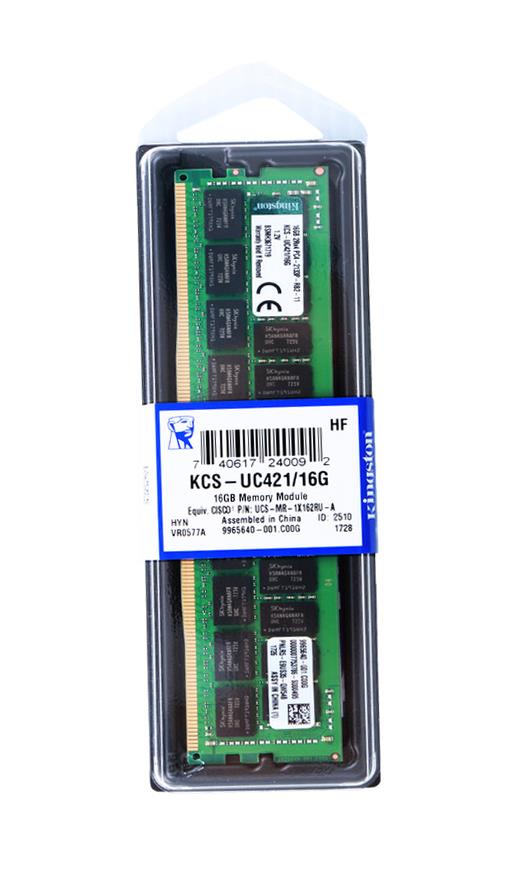 KCS-UC421/16G Kingston 16GB PC4-17000 DDR4-2133MHz Registered ECC CL15 288-Pin DIMM 1.2V Dual Rank Memory Module