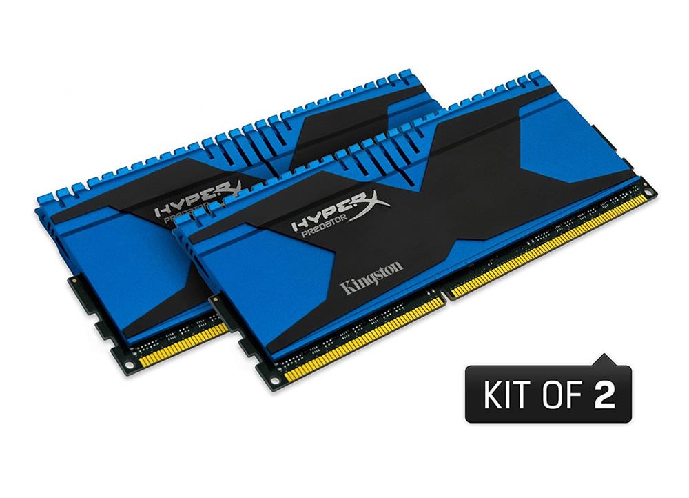 KHX16C9T2K2/8 Kingston Predator Series 8GB Kit (2 X 4GB) PC3-12800 DDR3-1600MHz non-ECC Unbuffered CL9 240-Pin DIMM Memory (Kit of 2)