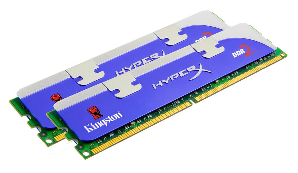 KHX7200D2K2/1G Kingston 1GB Kit (2 X 512MB) PC2-7200 DDR2-900MHz non-ECC Unbuffered 240-Pin DIMM Memory 