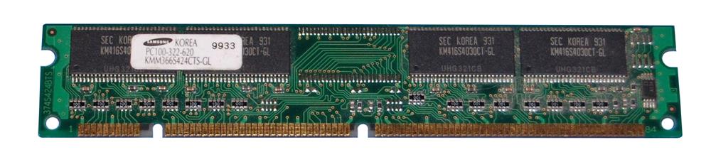 KMM366S424CTS-GL Samsung 32MB PC100 100MHz non-ECC CL2 3.3V 168-Pin DIMM Memory Module
