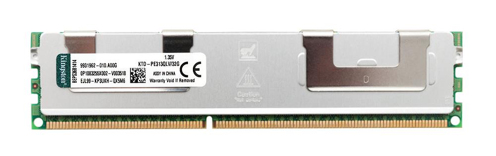 KTD-PE313QLV/32G Kingston 32GB PC3-10600 DDR3-1333MHz ECC Registered CL9 240-Pin DIMM 1.35V Low Voltage Quad Rank x4 Memory Module 370-22937; A6994476