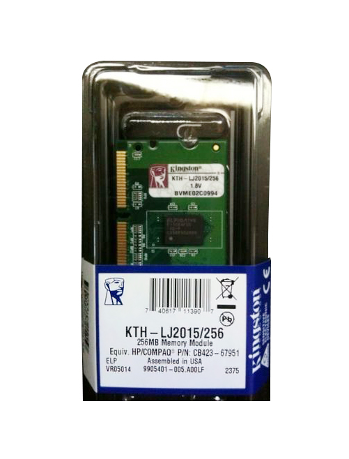 KTH-LJ2015/256 Kingston 256MB PC2-4200 DDR2-533MHz non-ECC Unbuffered CL4 144-Pin DIMM Memory Module for HP/Compaq CB423-67951, CB423A