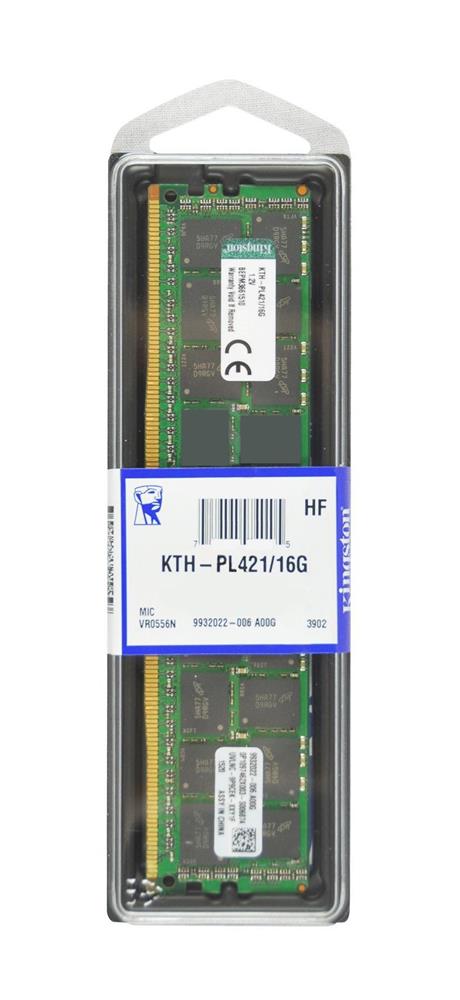 KTH-PL421/16G Kingston 16GB PC4-17000 DDR4-2133MHz Registered ECC CL15 288-Pin DIMM 1.2V Dual Rank Memory Module