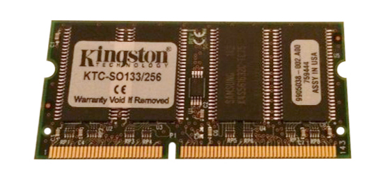KTT-SO133/256 Kingston 256MB PC133 133MHz non-ECC Unbuffered CL3 144-Pin SoDimm Memory Module for Toshiba
