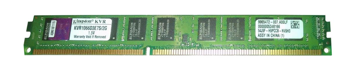 KVR1066D3E7S/2G Kingston 2GB PC3-8500 DDR3-1066MHz ECC Unbuffered CL7 240-Pin DIMM Dual Rank Memory Module with Thermal Sensor