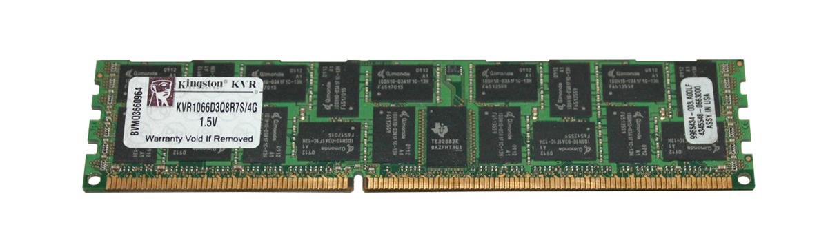 KVR1066D3Q8R7S/4G Kingston 4GB PC3-8500 DDR3-1066MHz ECC Registered CL7 240-Pin DIMM Quad Rank x8 Memory Module with Thermal Sensor