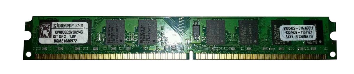 KVR800D2N5K2/4G Kingston 4GB DDR2 PC6400 Memory