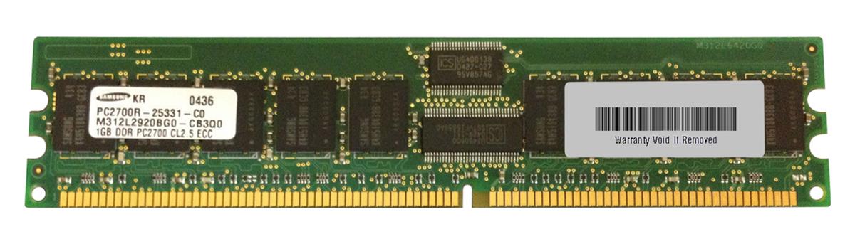 M312L2920BG0-CB3Q0 Samsung 1GB PC2700 DDR-333MHz Registered ECC CL2.5 2.5V 184-Pin DIMM 2.5V Memory Module