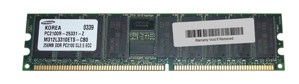 M312L3310ETS-CB0 Samsung 256MB PC2100 DDR-266MHz Registered ECC CL2.5 184-Pin DIMM 2.5V Memory Module
