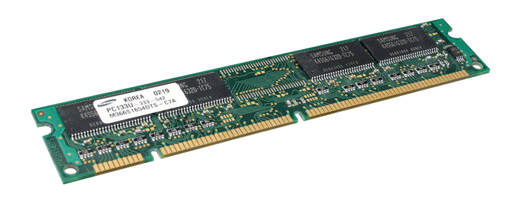 M366S1654DTS-C7A Samsung 128MB PC133 133MHz non-ECC Unbuffered CL3 168-Pin DIMM Memory Module